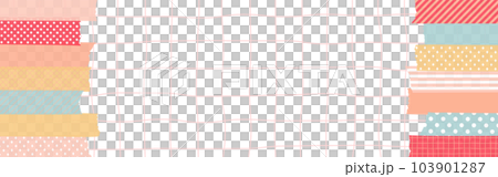 フレーム素材_マスキングテープ_ピンク 103901287