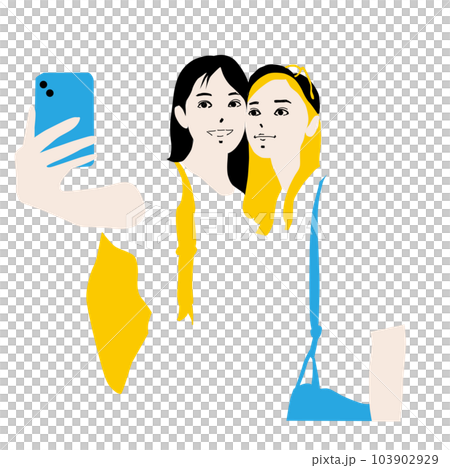 Two women traveling Selfie Two women traveling Selfie 103902929