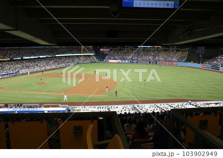 ドジャースタジアムにてメジャーリーグ観戦 103902949