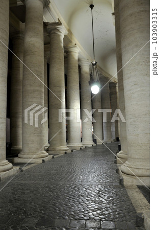 Colonnades of Bernini in the San Pietro square Colonnades of Bernini in the San Pietro square 103903315