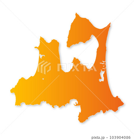 青森県地図 103904086