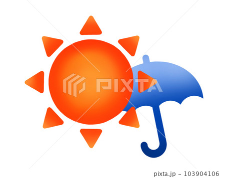 お天気マーク　晴れのち雨 103904106