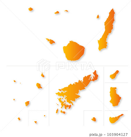 鹿児島県の離島地図 鹿児島県の離島地図 103904127