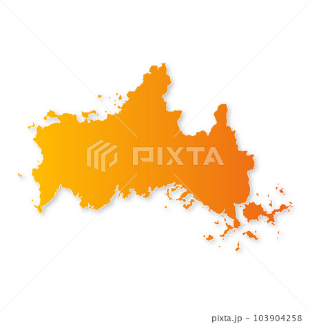 山口県地図 103904258