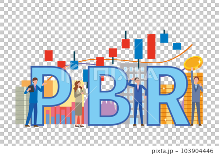 PBR(Price Book-value Ratio)の文字イラスト PBR(Price Book-value Ratio)の文字イラスト 103904446