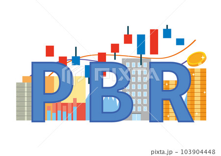 PBR(Price Book-value Ratio)の文字イラスト PBR(Price Book-value Ratio)の文字イラスト 103904448