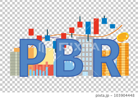 PBR(Price Book-value Ratio)の文字イラスト PBR(Price Book-value Ratio)の文字イラスト 103904448