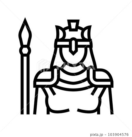 athena greek god mythology line icon vector illustration athena greek god mythology line icon vector illustration 103904576