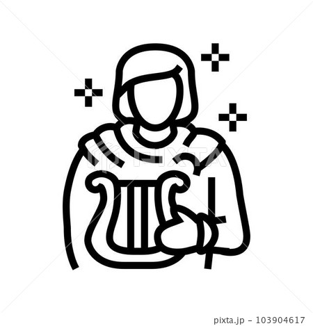 apollo greek god ancient line icon vector illustration apollo greek god ancient line icon vector illustration 103904617
