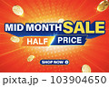 Mid mounth sale template design for web or social media. 103904650