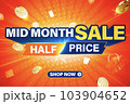 Mid mounth sale template design for web or social media. 103904652