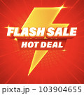 Flash sale banner template design for web or social media. 103904655