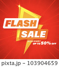 Flash sale banner template design for web or social media. 103904659