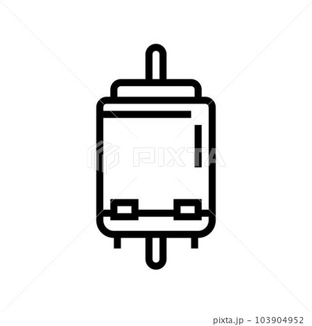 dc motor electronic component line icon vector illustration 103904952