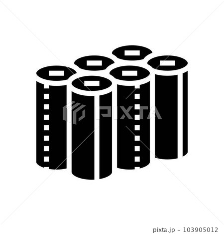 napkin roll paper towel glyph icon vector illustration 103905012