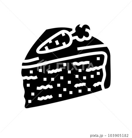 carrot cake slice food snack glyph icon vector illustration carrot cake slice food snack glyph icon vector illustration 103905182