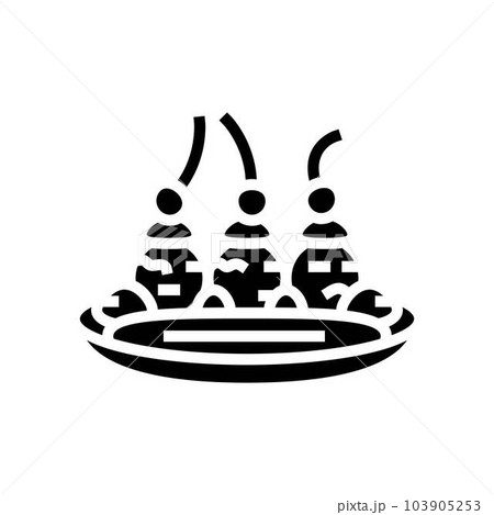 banana split sweet food glyph icon vector illustration 103905253