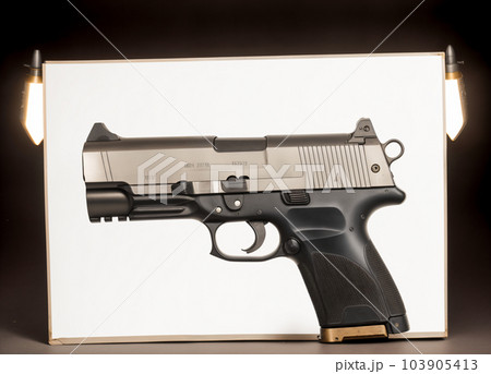 weapon - pistol illustration isolated 103905413