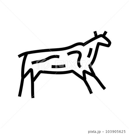 cave paintings human evolution line icon vector illustration cave paintings human evolution line icon vector illustration 103905625