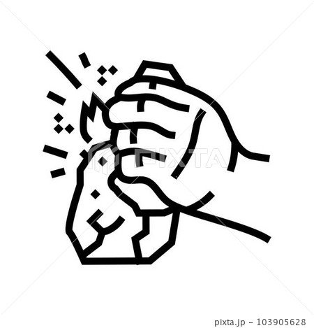 fire making human evolution line icon vector illustration fire making human evolution line icon vector illustration 103905628