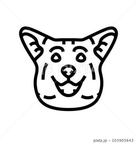 pembroke welsh corgi dog puppy pet line icon vector illustration pembroke welsh corgi dog puppy pet line icon vector illustration 103905643