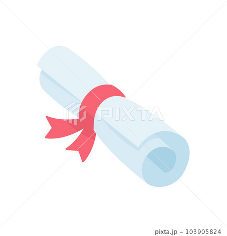 Diploma tied with a bow Congratulations to university graduates Diploma tied with a bow Congratulations to university graduates 103905824