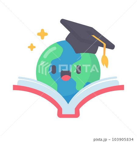 globe on book The concept of learning from reading books to develop knowledge. 103905834