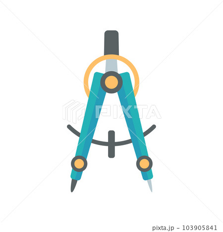 compass circle school supplies for children to create a circle picture 103905841