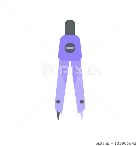 compass circle school supplies for children to create a circle picture 103905842