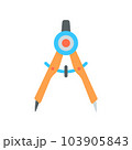 compass circle school supplies for children to create a circle picture 103905843