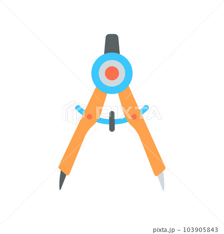 compass circle school supplies for children to create a circle picture 103905843