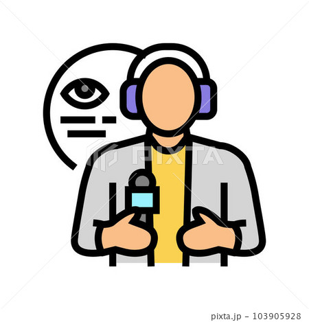 commentator news media color icon vector illustration commentator news media color icon vector illustration 103905928