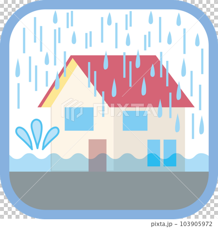 大雨災害 icon_flooding on low land 103905972