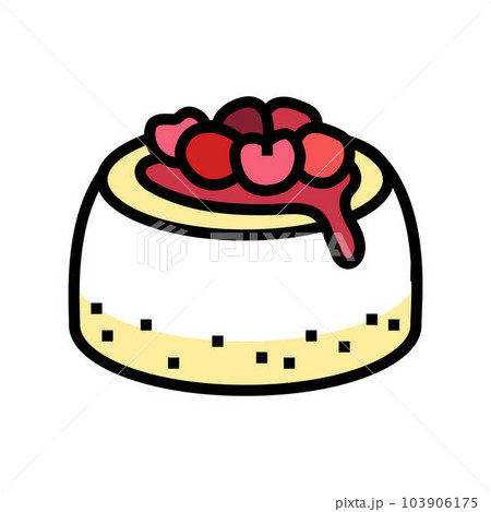 panna cotta sweet food color icon vector illustration 103906175