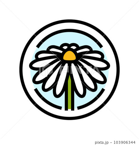chamomile cosmetic plant color icon vector illustration 103906344