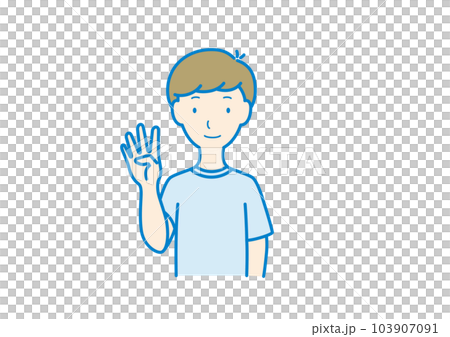 男孩上半身手指4 男孩上半身手指4 103907091