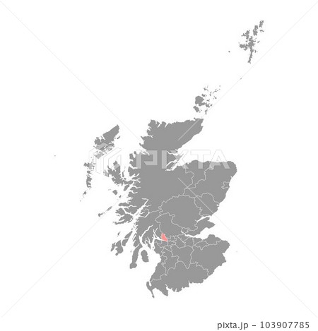 West Dunbartonshire map, council area of Scotland. Vector illustration. 103907785