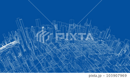 3d city sphere. Vector rendering of 3d 103907969