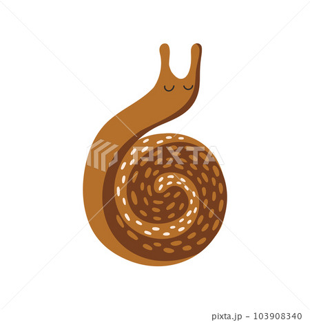 6 digit ABC font element isolated cartoon snail digital numeral, calendar, calculator element. Vector 6th in shape of funny autumn animal 6 digit ABC font element isolated cartoon snail digital numeral, calendar, calculator element. Vector 6th in shape of funny autumn animal 103908340