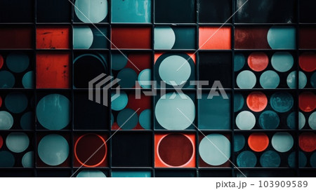 Abstract Modern Geometry Exterior Architecture. Abstract business interior in minimalism. AI Generative. 103909589