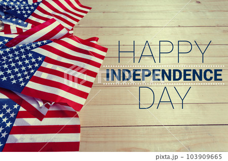Happy Fourth of July USA Flag 103909665