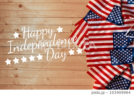 Happy Fourth of July USA Flag 103909964