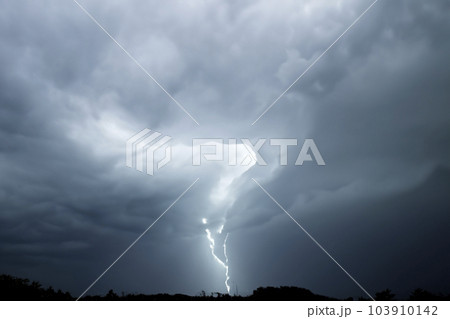 Typhoon. Tropical cyclone accompanied by torrential rains that originates in the Indian Ocean and the Sea of Japan. 103910142