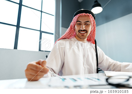 Young successful arab businessman working in the office Young successful arab businessman working in the office 103910185