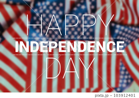 Happy Fourth of July USA Flag 103912401