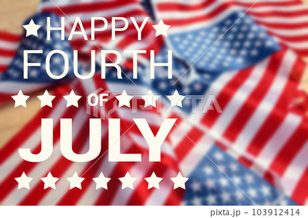 Happy Fourth of July USA Flag 103912414