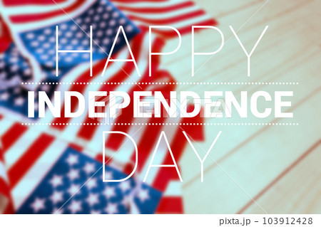 Happy Fourth of July USA Flag 103912428