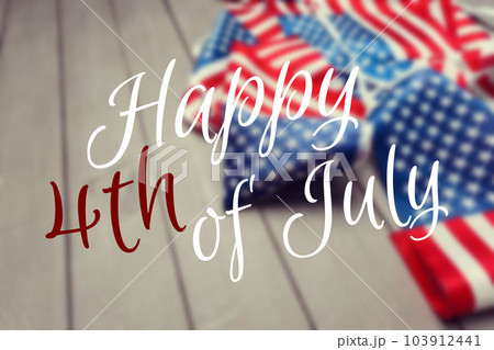 Happy Fourth of July USA Flag 103912441