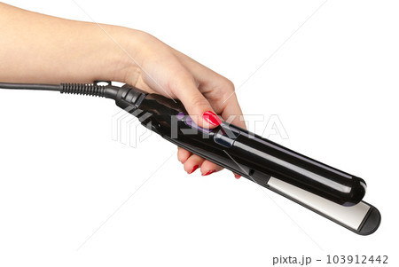 Barber Hand holdinr curling hair Barber Hand holdinr curling hair 103912442