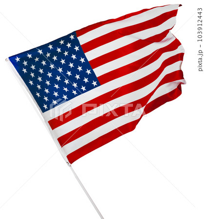 American flag isolated on white 103912443